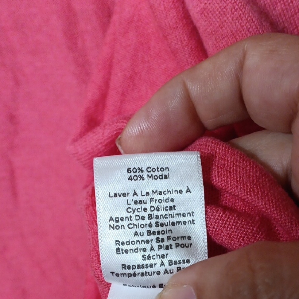 Talbots Vibrant Pink Open-Front Cardigan - Picture 4 of 6